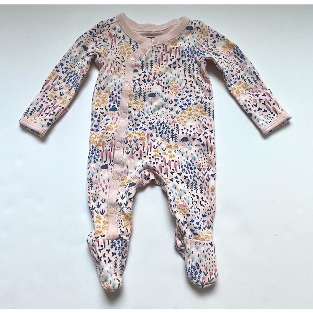 Tea Collection Pink Floral Sleeper One Piece